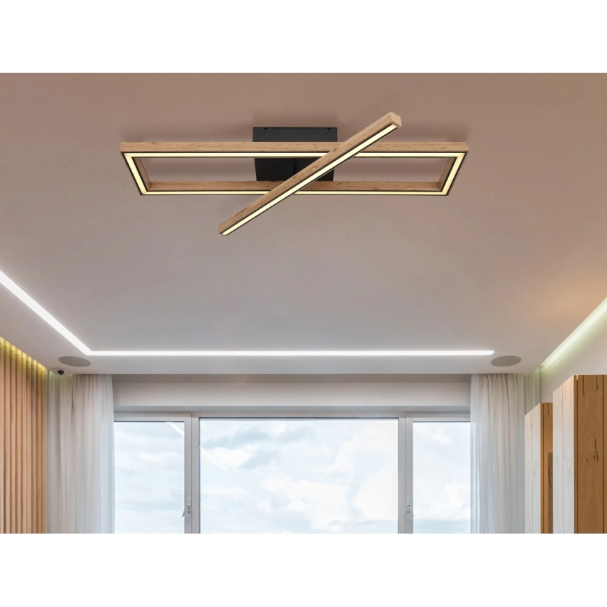 Globo 67287D1 - LED loftlampe MANDERA LED/36W/230V 20x80 cm brun