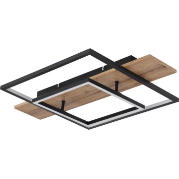 Globo 67289D - Dæmpbar LED-loftlampe VANNI LED/24W/230V 40x60 cm brun/sort