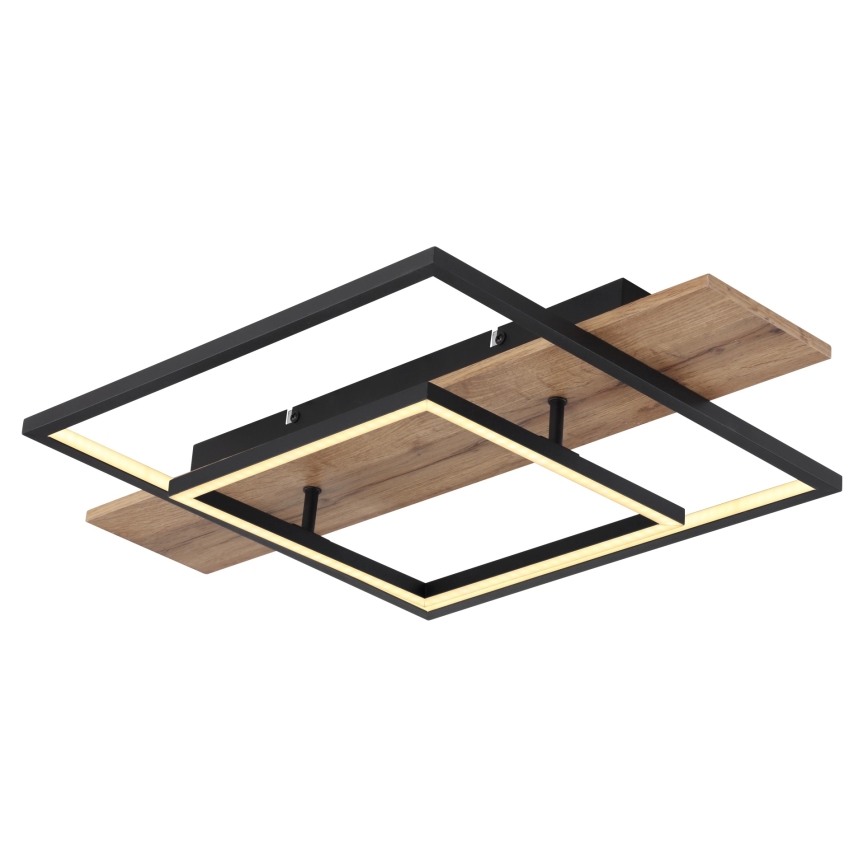 Globo 67289D - Dæmpbar LED-loftlampe VANNI LED/24W/230V 40x60 cm brun/sort