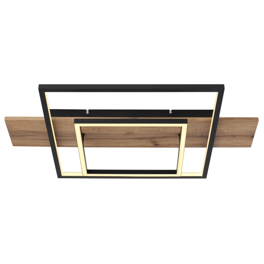 Globo 67289D - Dæmpbar LED-loftlampe VANNI LED/24W/230V 40x60 cm brun/sort