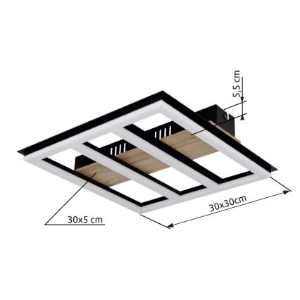 Globo - LED loftlampe LED/18W/230V 3000K 30x30 cm