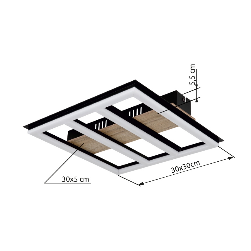 Globo - LED loftlampe LED/18W/230V 3000K 30x30 cm