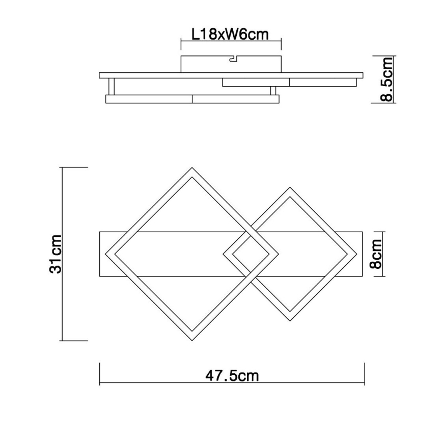 Globo - LED loftlampe LED/18W/230V