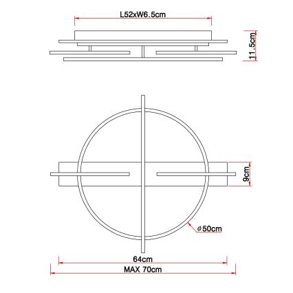 Globo - LED loftlampe LED/44W/230V