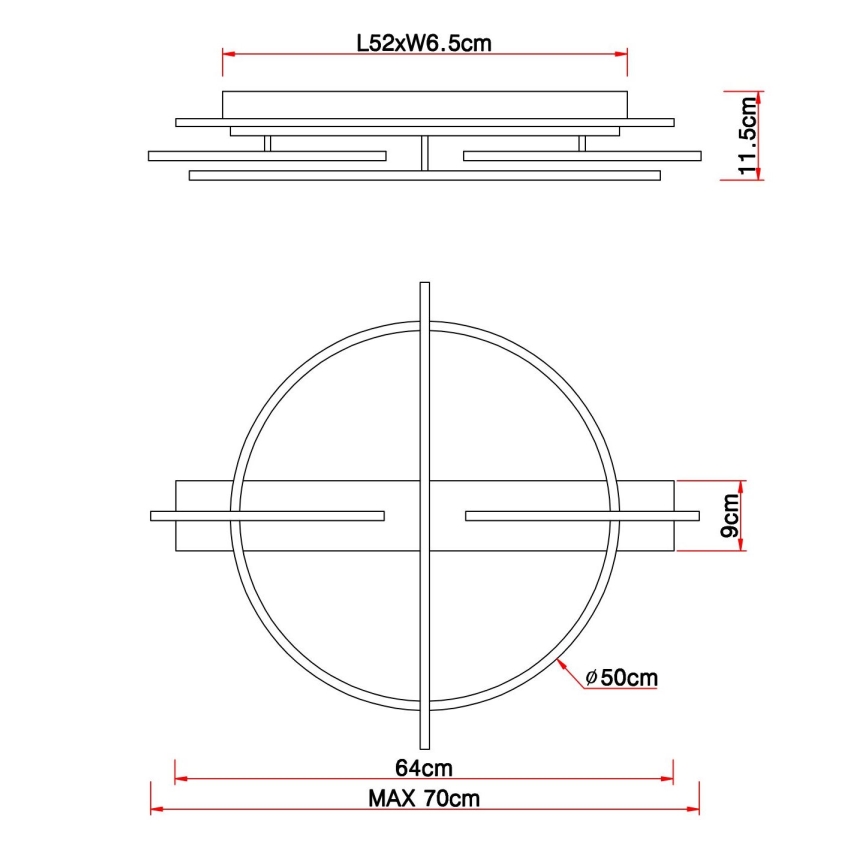 Globo - LED loftlampe LED/44W/230V