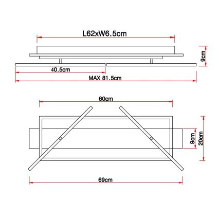 Globo - LED loftlampe LED/32W/230V