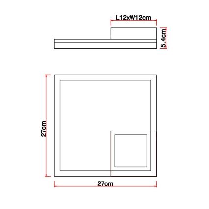 Globo - LED loftlampe LED/12W/230V