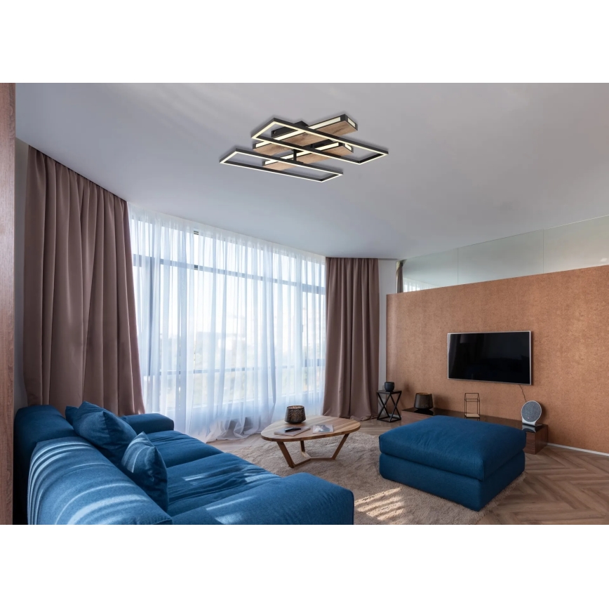 Globo 67299D1 - LED-loftlampe COLLI LED/48W/230V 52x60 cm brun/sort