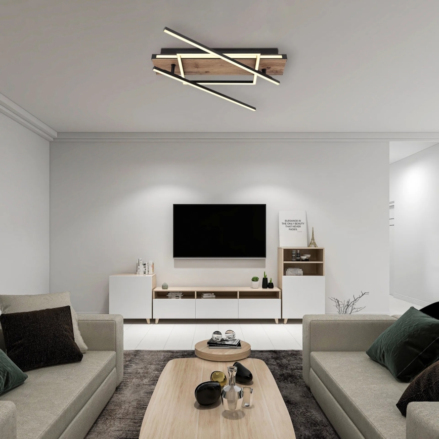 Globo 67299D3 - LED loftlampe COLLI LED/40 W/230 V 88 x 120 cm beige/sort