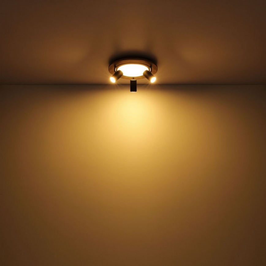 Globo - LED spotlampe 3xGU10/5W/230V + LED/15W/230V