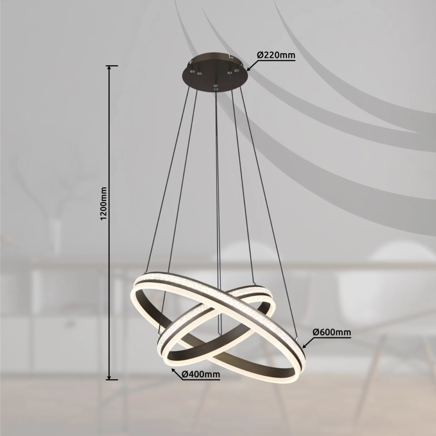 Globo - LED pendel dæmpbar LED/60W/230V 2700K-6000K + fjernbetjening