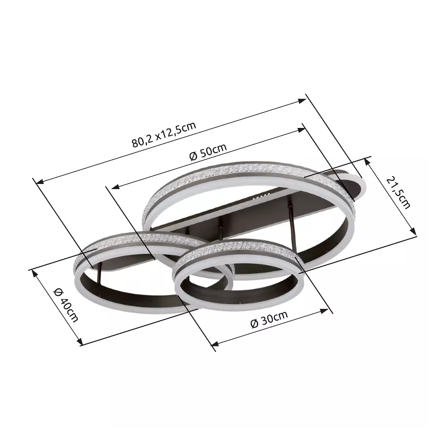 Globo - LED loftlampe dæmpbar LED/75W/230V 2700K-6000K + fjernbetjening