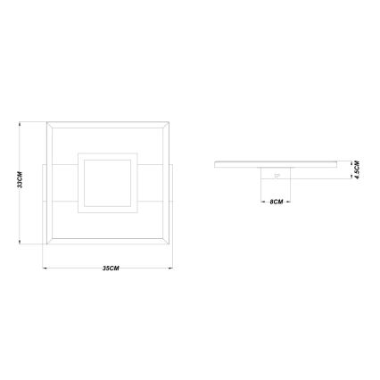 Globo - LED loftlampe LED/18W/230V 3000K 35x33 cm
