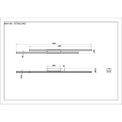 Globo - LED loftlampe LED/24W/230V 3000K sort