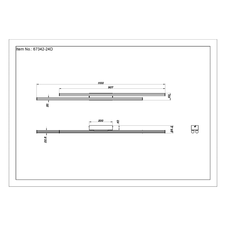 Globo - LED loftlampe LED/24W/230V 3000K sort