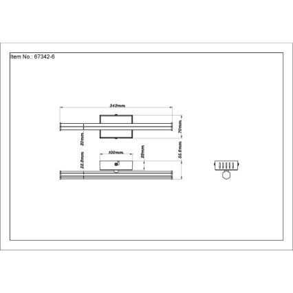 Globo - LED loftlampe LED/6W/230V 3000K sort