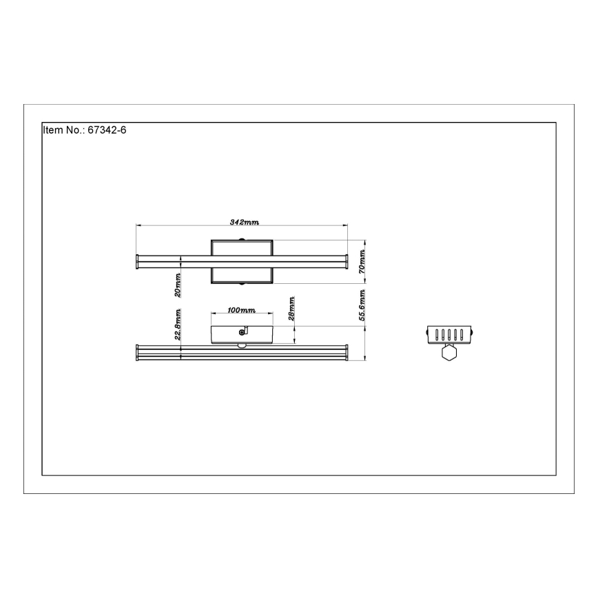 Globo - LED loftlampe LED/6W/230V 3000K sort