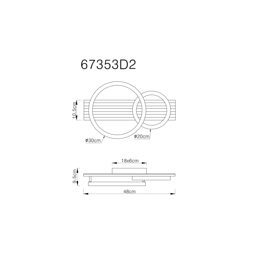 Globo - LED loftlampe LED/18W/230V 3000K 30x48 cm