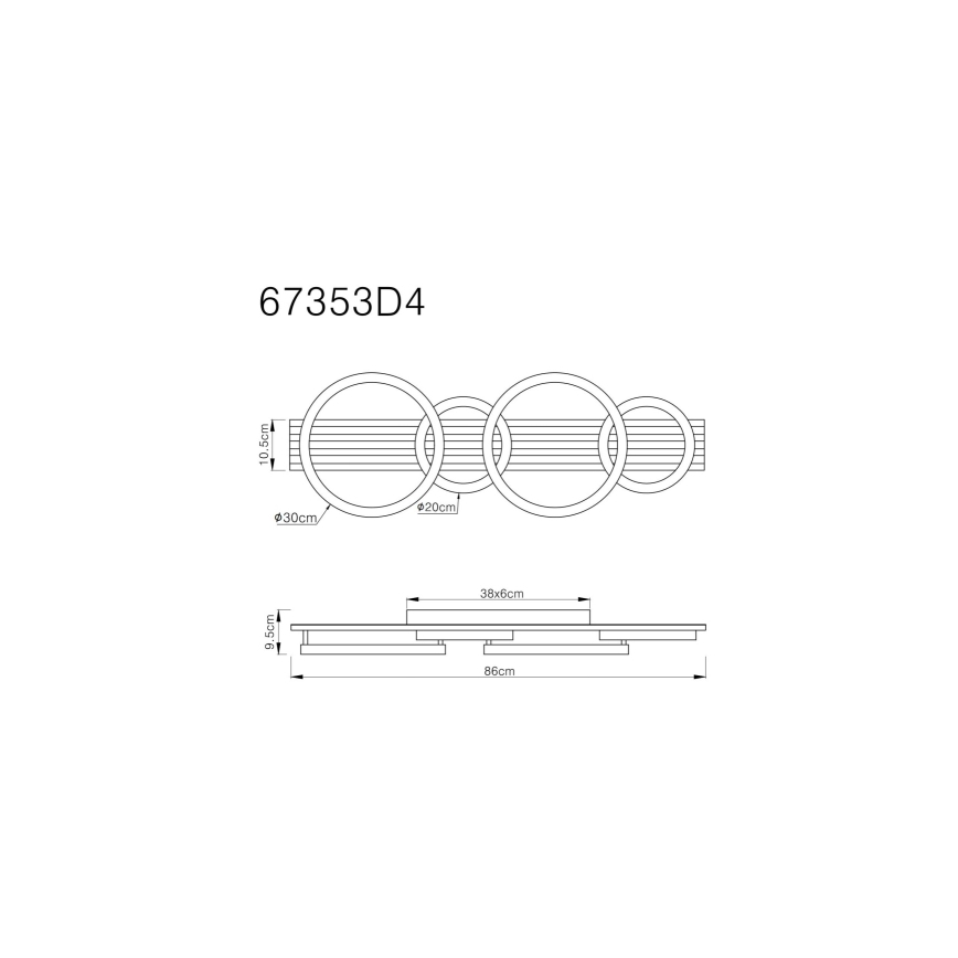 Globo - LED loftlampe LED/30W/230V 3000K 30x86 cm