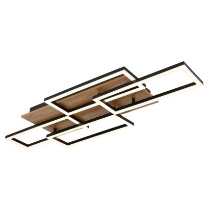 Globo - Dæmpbar LED-loftlampe LED/40W/230V 2700-6500K 32,5x87,5 cm brun/sort + fjernbetjening
