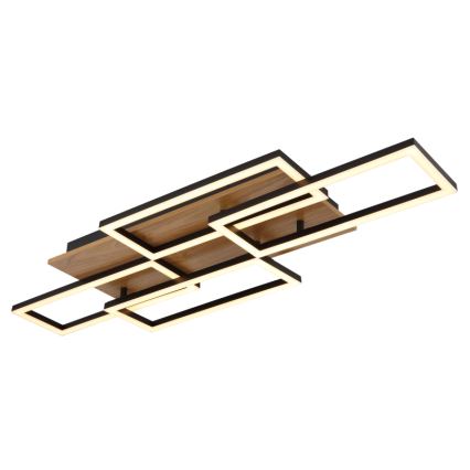 Globo - Dæmpbar LED-loftlampe LED/40W/230V 2700-6500K 32,5x87,5 cm brun/sort + fjernbetjening