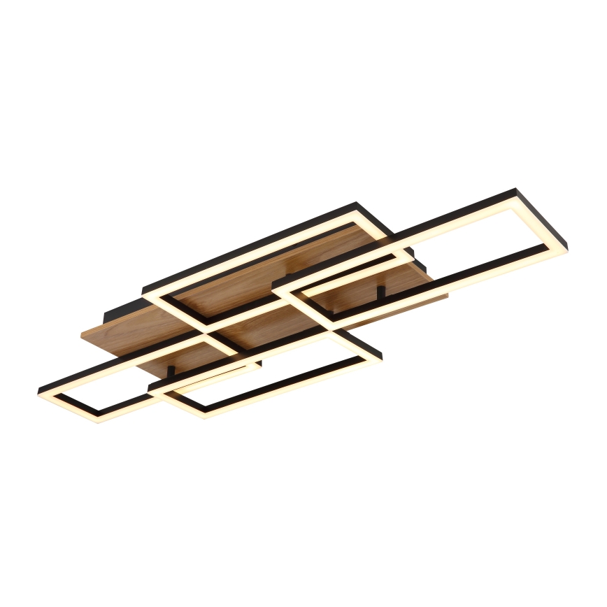 Globo - Dæmpbar LED-loftlampe LED/40W/230V 2700-6500K 32,5x87,5 cm brun/sort + fjernbetjening