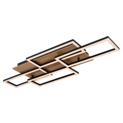 Globo - Dæmpbar LED-loftlampe LED/40W/230V 2700-6500K 32,5x87,5 cm brun/sort + fjernbetjening