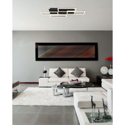 Globo - LED dæmpbar loftlampe LED/40W/230V 2700-6500K 32,5x87,5 cm sort + fjernbetjening