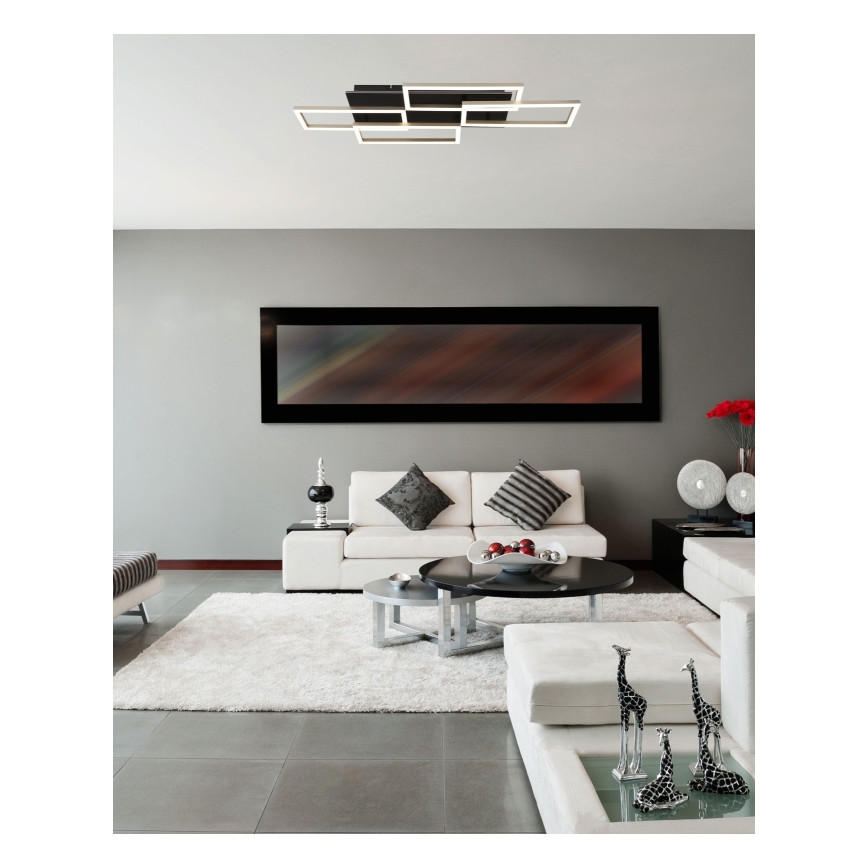 Globo - LED dæmpbar loftlampe LED/40W/230V 2700-6500K 32,5x87,5 cm sort + fjernbetjening