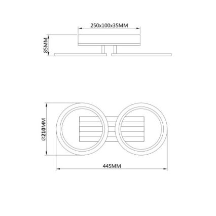 Globo - LED loftlampe LED/15W/230V 3000/4200/6000K