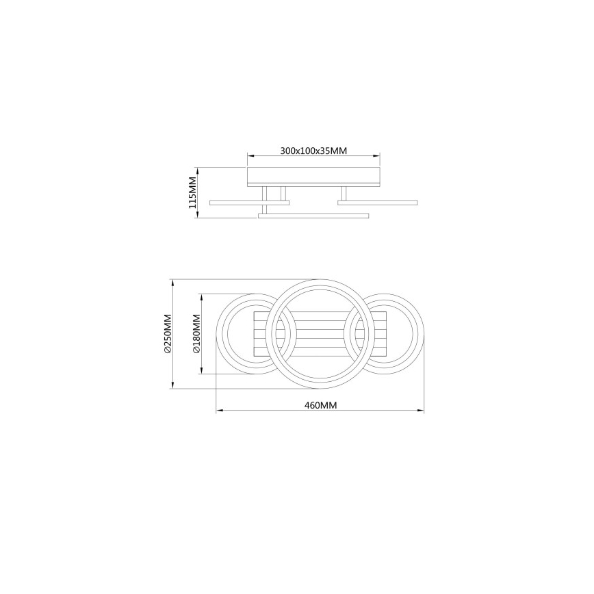 Globo - LED loftlampe LED/21W/230V 3000/4200/600K 25x46 cm
