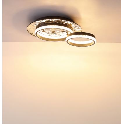 Globo - LED loftlampe LED/24W/230V 3000K 40x50,5 cm sort/skinnende krom