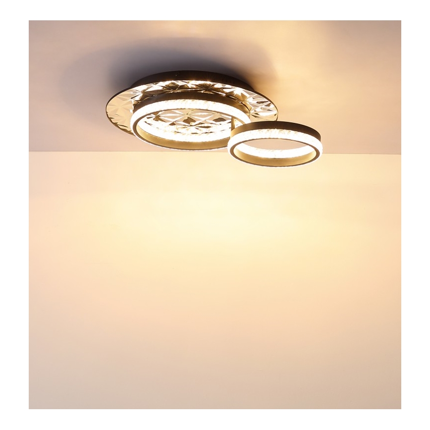 Globo - LED loftlampe LED/24W/230V 3000K 40x50,5 cm sort/skinnende krom