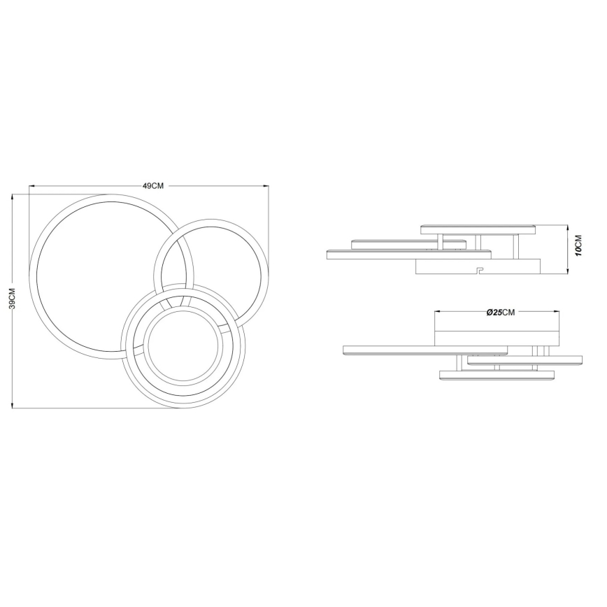 Globo - LED-loftlampe LED/40W/230V 3000K 49x39 cm