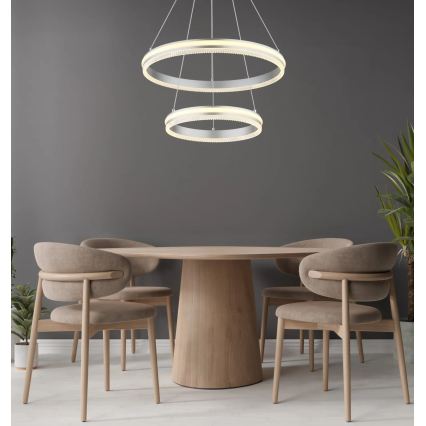 Globo - LED dæmpbar lysekrone på kabel LED/60W/230V 2700-6000K + fjernbetjening