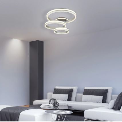 Globo - LED dæmpbar loftlampe LED/72W/230V 2700-6000K sølv + fjernbetjening