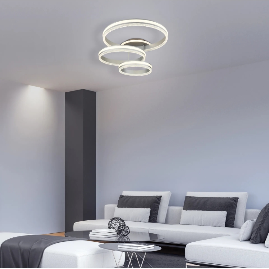 Globo - LED dæmpbar loftlampe LED/72W/230V 2700-6000K sølv + fjernbetjening
