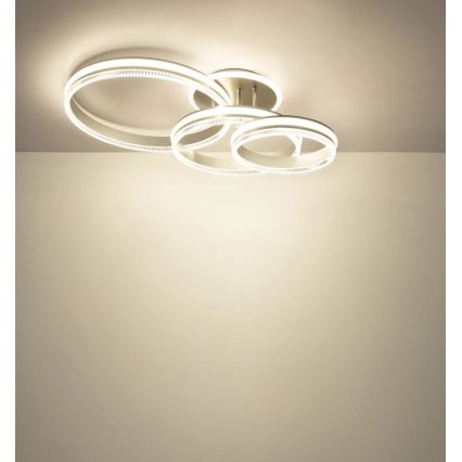 Globo - LED dæmpbar loftlampe LED/72W/230V 2700-6000K sølv + fjernbetjening