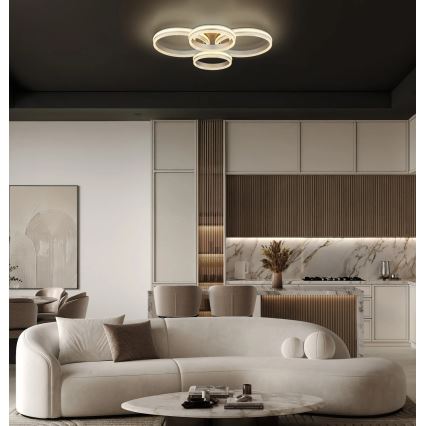 Globo - Dæmpbar LED-loftlampe LED/90W/230V 2700-6000K sølvfarvet + fjernbetjening