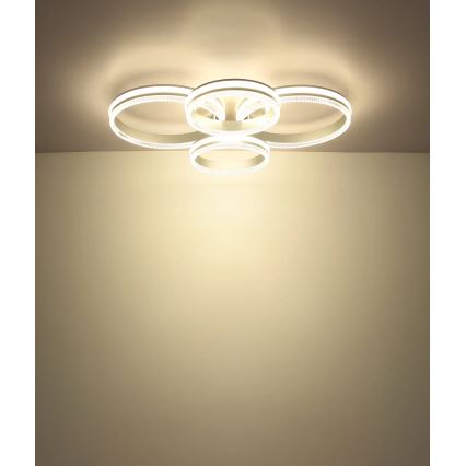Globo - Dæmpbar LED-loftlampe LED/90W/230V 2700-6000K sølvfarvet + fjernbetjening