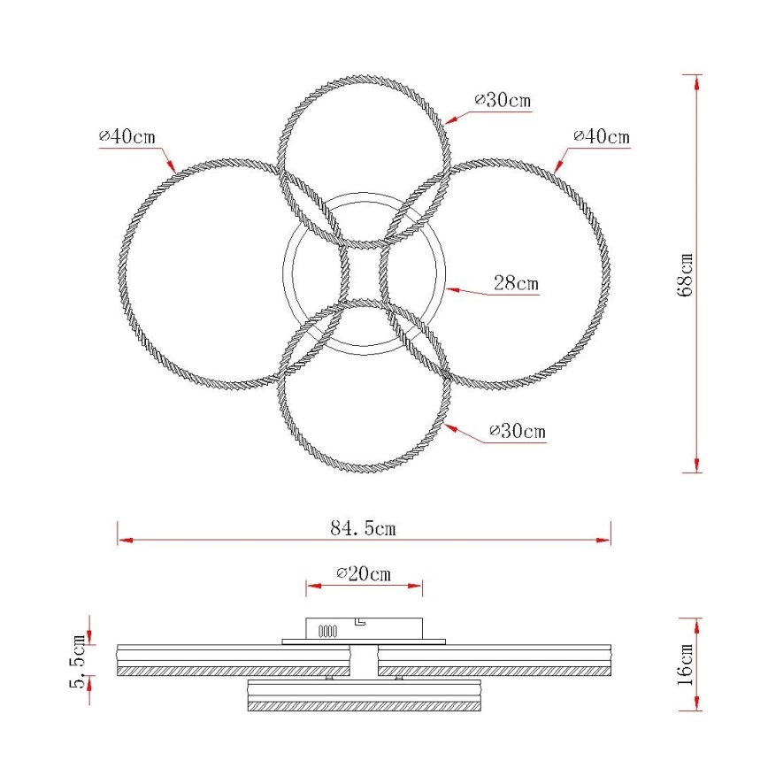 Globo - Dæmpbar LED-loftlampe LED/90W/230V 2700-6000K sølvfarvet + fjernbetjening