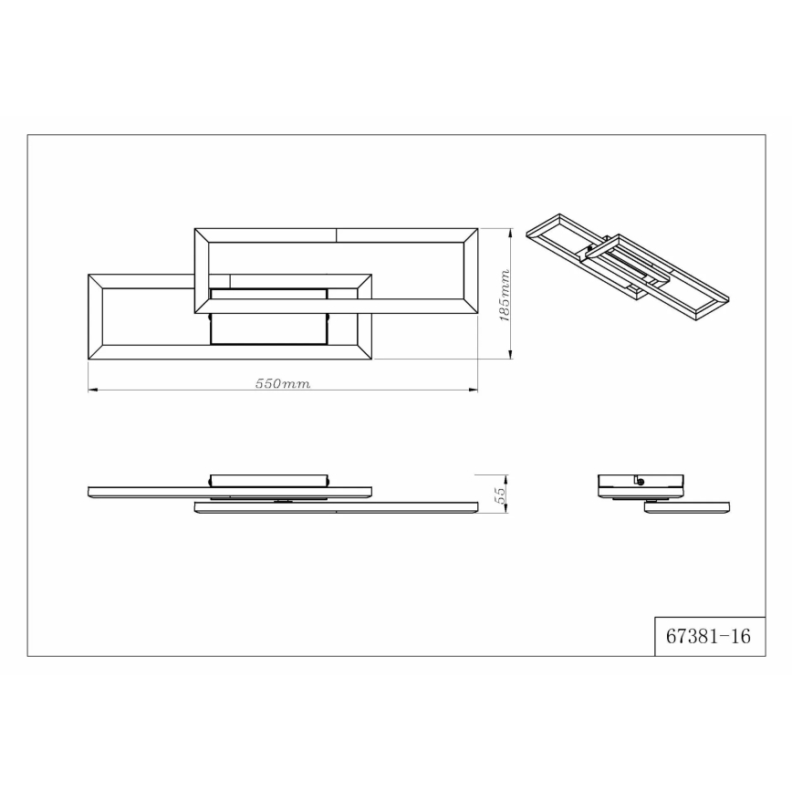Globo - LED loftlampe LED/16W/230V 3000/4000/6000K