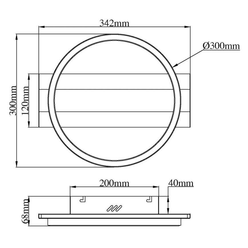 Globo - LED loftlampe LED/24W/230V 4000K 30x34,2 cm