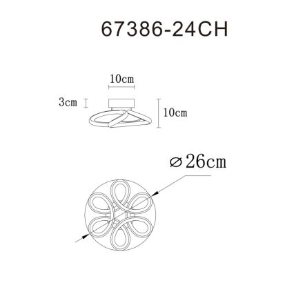 Globo - LED loftlampe LED/24W/230V 2700/4000/6000K diameter 26 cm guldfarvet