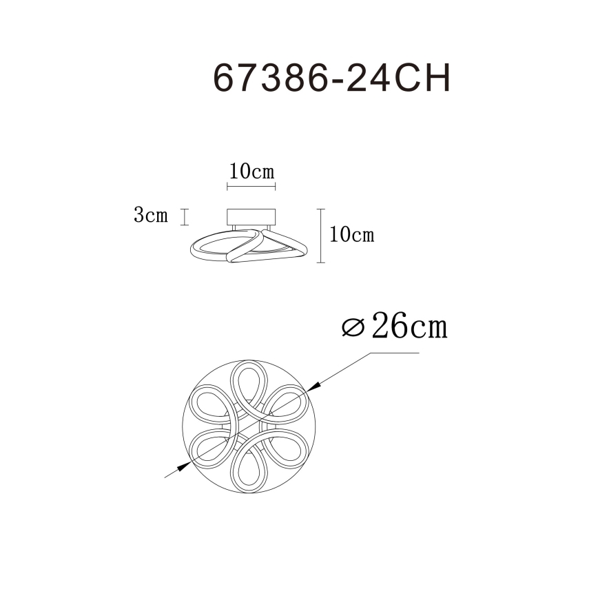Globo - LED loftlampe LED/24W/230V 2700/4000/6000K diameter 26 cm guldfarvet