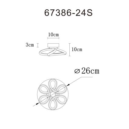 Globo - LED loftlampe LED/24W/230V 2700/4000/6000K diameter 26 cm mat krom