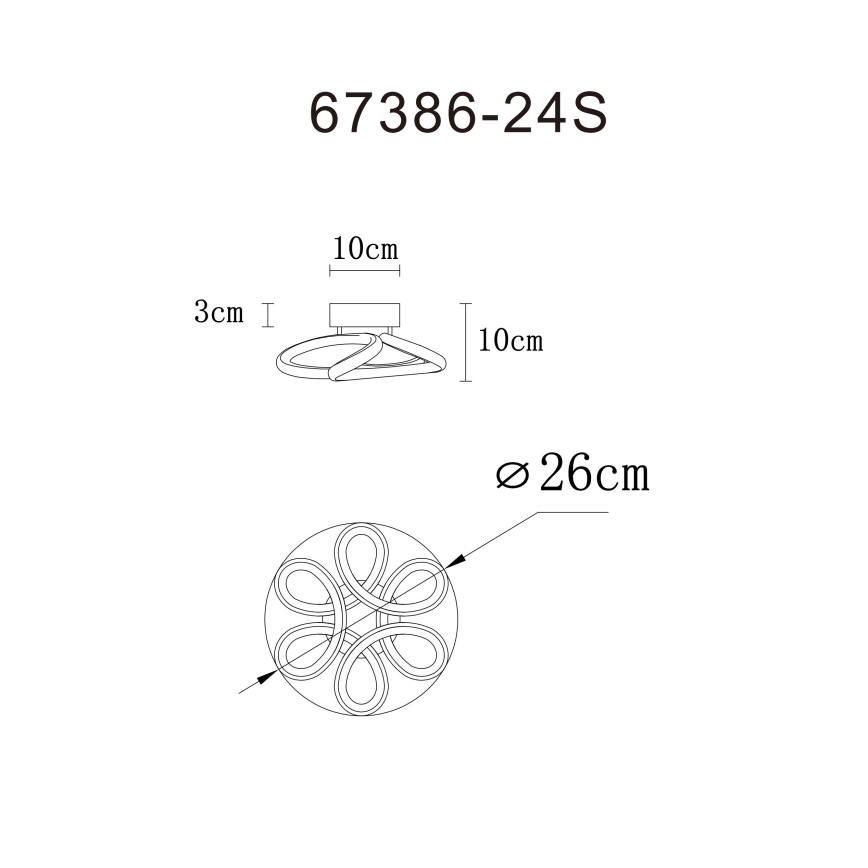 Globo - LED loftlampe LED/24W/230V 2700/4000/6000K diameter 26 cm mat krom