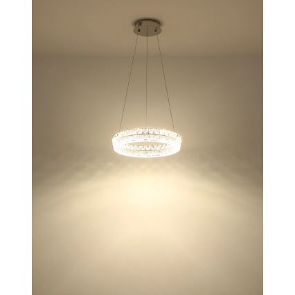 Globo - LED dæmpbar pendel på kabel LED/24W/230V 2700-6000K klar + fjernbetjening