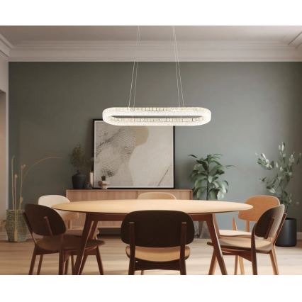 Globo - LED dæmpbar pendel på wire LED/40W/230V 2700-6000K klar + fjernbetjening