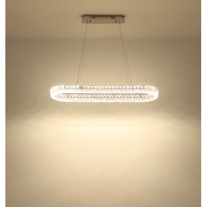 Globo - LED dæmpbar pendel på wire LED/40W/230V 2700-6000K klar + fjernbetjening